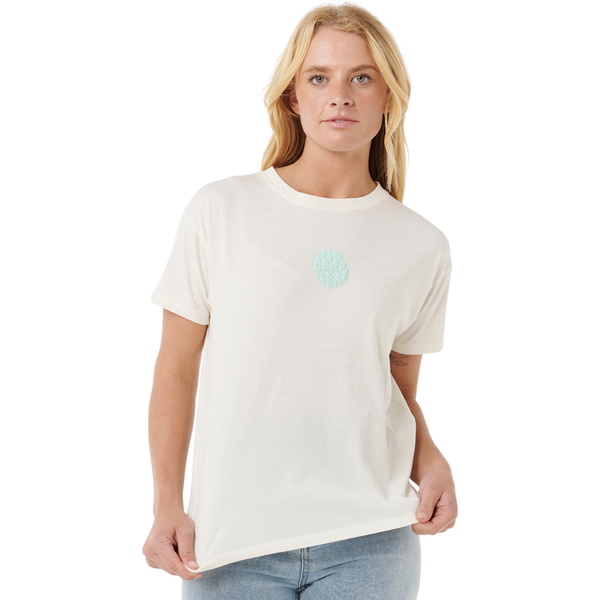 2025 Rip Curl Womens Icons Of Surf Relaxed Tee 0EGWTE - Shell